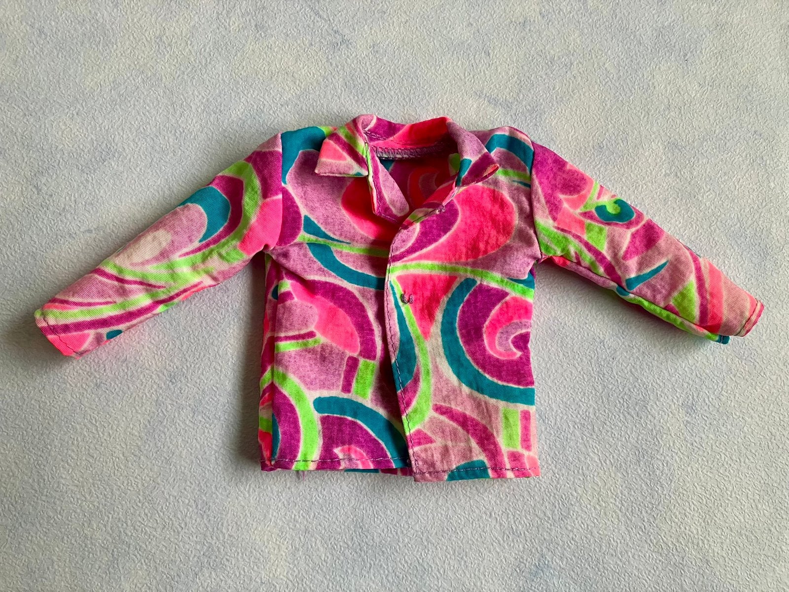 Vintage barbie kleding blouse Totally Hair Ken 1991