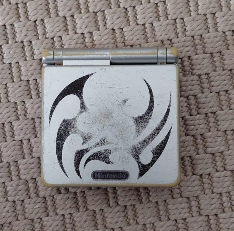 Nintendo Gameboy Advance SP Tribal met Spellen, Ophalen of Verzenden, Gebruikt, Game Boy Advance SP, Met beschermhoes of tas