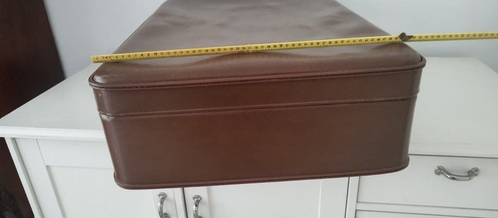 K716 Vintage jaren 50 koffer van geperst karton, Sieraden, Tassen en Uiterlijk, Koffers, Ophalen, Overige materialen, Gebruikt