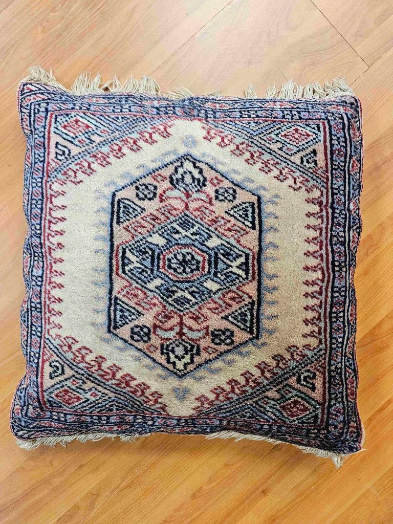 Oosters tapijtkussen 45/43 cm, Gebruikt, Blauw, Etten-Leur, Vierkant