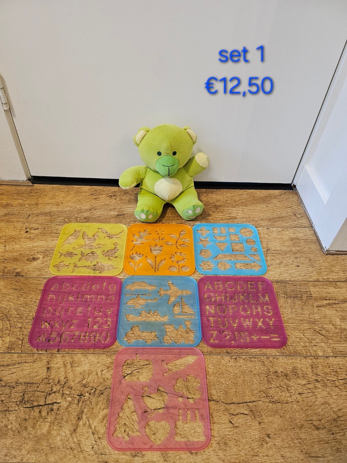 1.) Tupperware tuppertoys set sjablonen gekleurd set 1, Ophalen of Verzenden, Gebruikt, Overige kleuren, Overige typen
