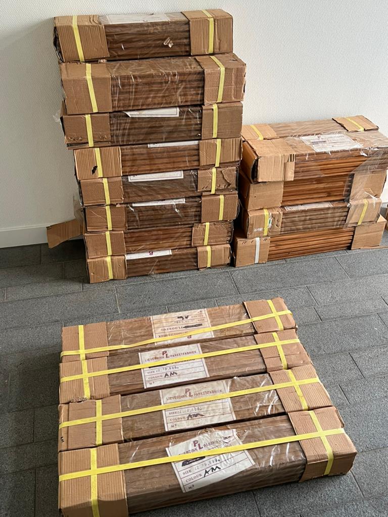 22mm Massief teakhouten parket totaal 12m2, 50 tot 150 cm, Nieuw, 10 m² of meer, Hout