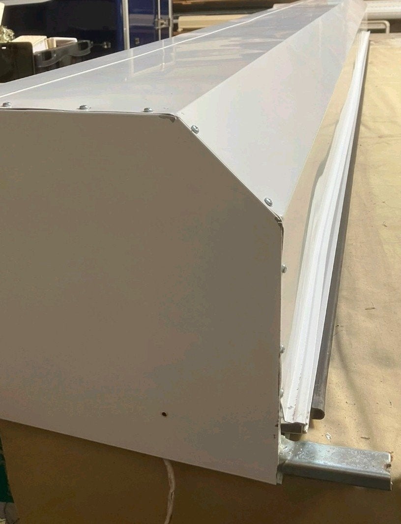 rolluik,deur,garage extra sterk 447cm br x 268cm hoog, Doe-het-zelf en Verbouw, Rolluiken, Ophalen, 200 cm of meer, Wit, 200 cm of meer
