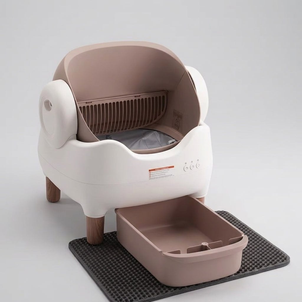 Self Cleaning Automatic Cat Litter box, App Control, Dieren en Toebehoren, Kattenbakken, Verzenden, Zelfreinigend, Nieuw, Open