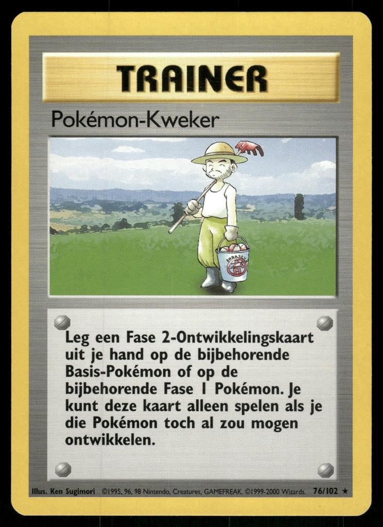 Pokémon Breeder 76/102 - Base (NL) (NM), Verzenden, Gebruikt