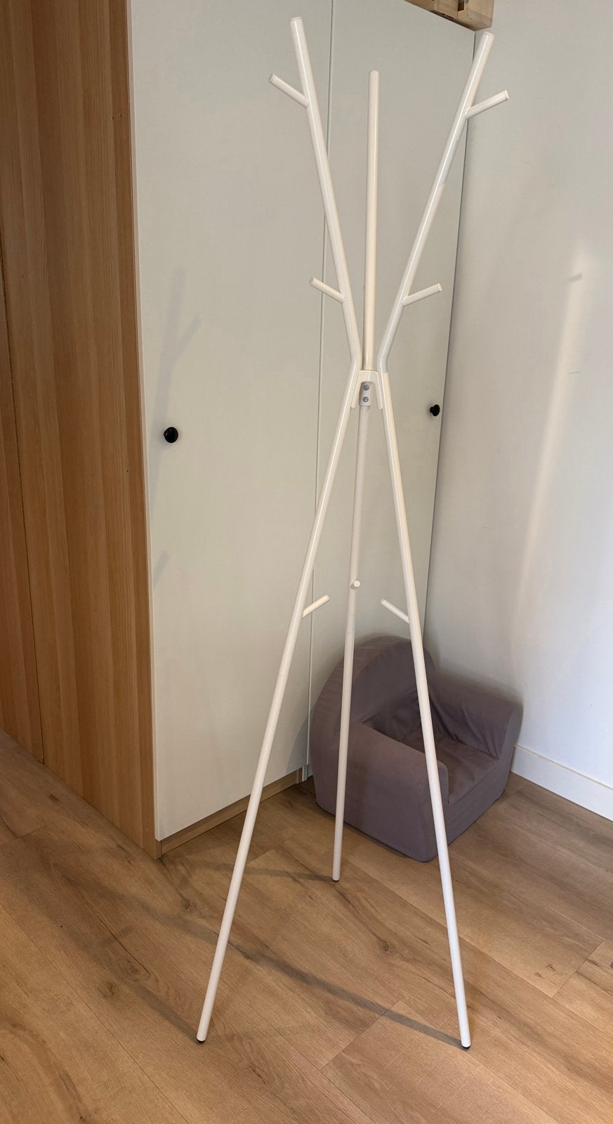 Witte staande kapstok van IKEA, Gebruikt, Ophalen of Verzenden, Metaal, Staande kapstok
