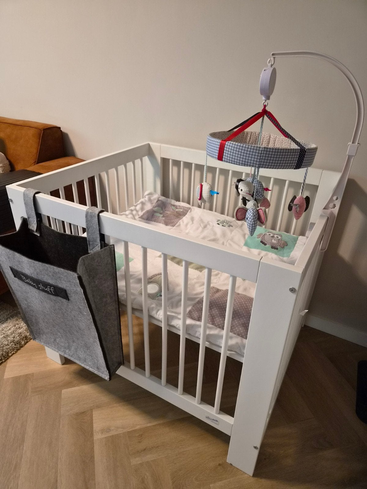 Witte box met 2 boxkleden en opbergzak., Ophalen, Gebruikt, Overige typen