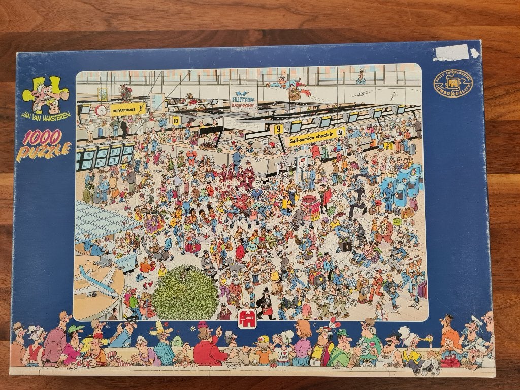 De vertrekhal.             Jvh.                Puzzel., Ophalen of Verzenden, 500 t/m 1500 stukjes, Gebruikt, Legpuzzel