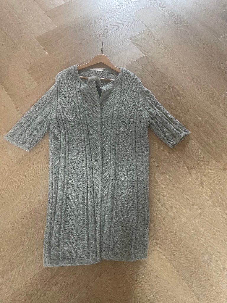 Linnebjerg vest met driekwart mouw, Maat 38/40 (M), Zo goed als nieuw, Grijs, Linnebjerg