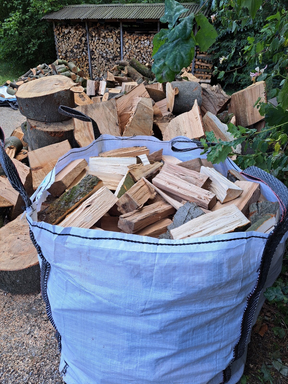 Beukenhout stamhout, max 30 cm - kuubzak, Tuin en Terras, Minder dan 3 m³, Ophalen, Beukenhout, Blokken