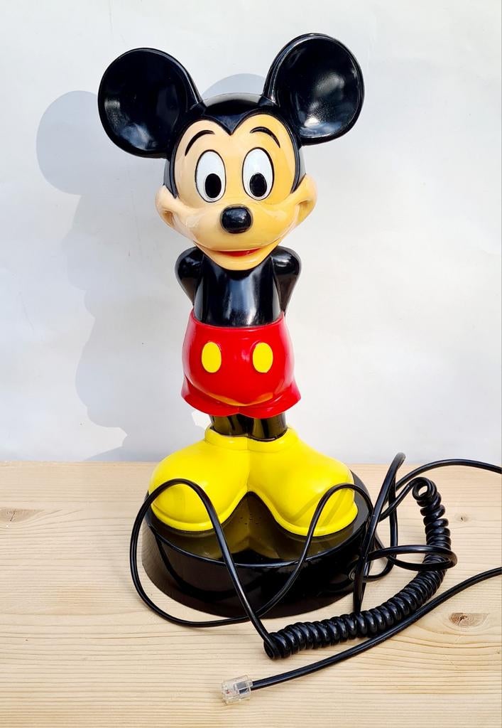 Mickey Mouse telefoon Walt Disney's druktoets jaren '80, Verzamelen, Disney, Ophalen of Verzenden, Mickey Mouse, Beeldje of Figuurtje