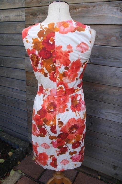 Overslagjurk creme/ rood/ bruin Mark mt 38 Vaste prijs, Kleding | Dames, Jurken, Maat 38/40 (M), Ophalen of Verzenden, Zo goed als nieuw