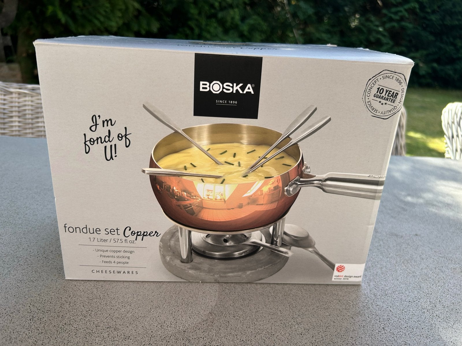 Boska Koperen Fonduepan - 1.7L, Overige typen, Goud, Verzenden, Nieuw