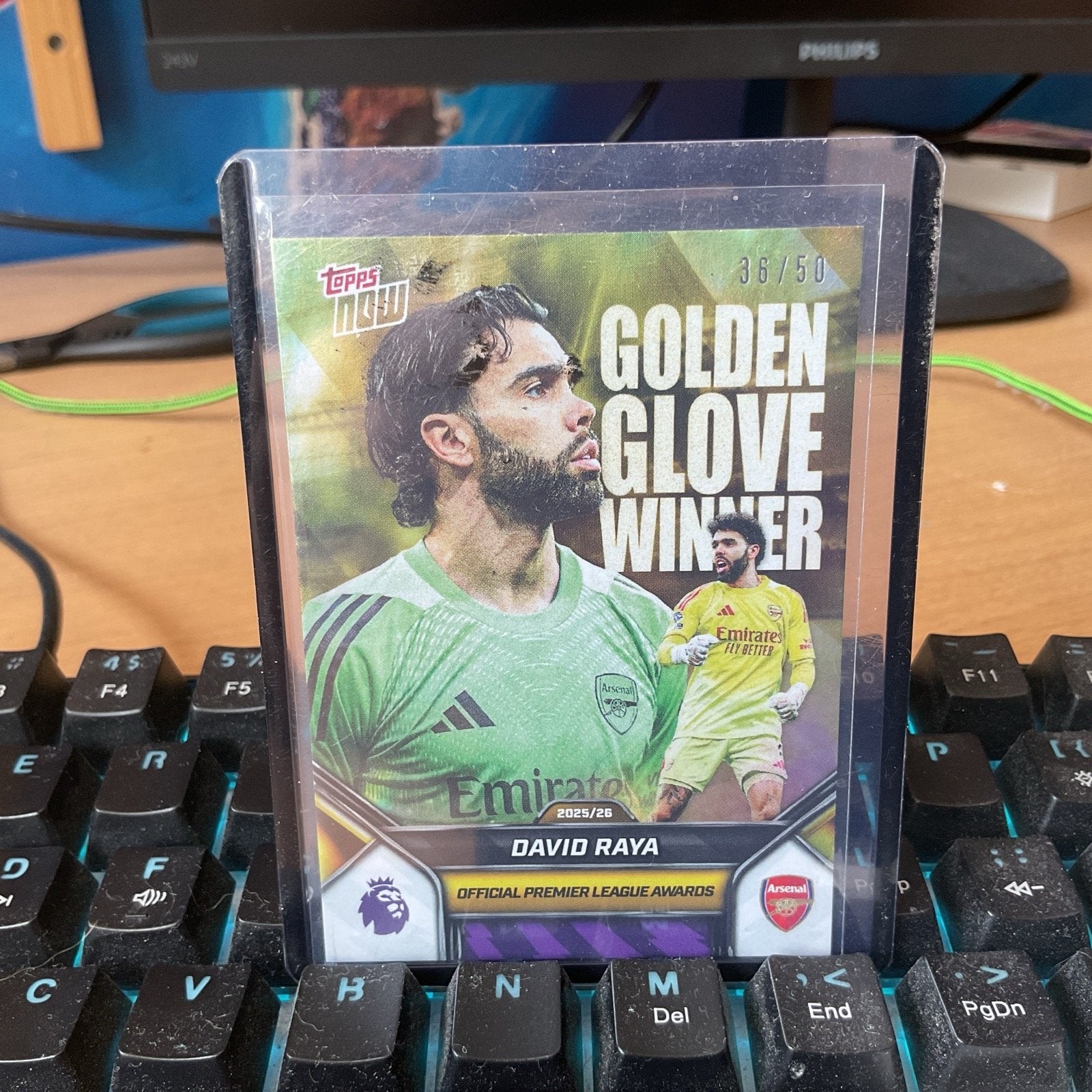 David Raya Topps Now Golden Glove Winner /50, Ophalen of Verzenden, Nieuw, Buitenlandse clubs, Spelerskaart