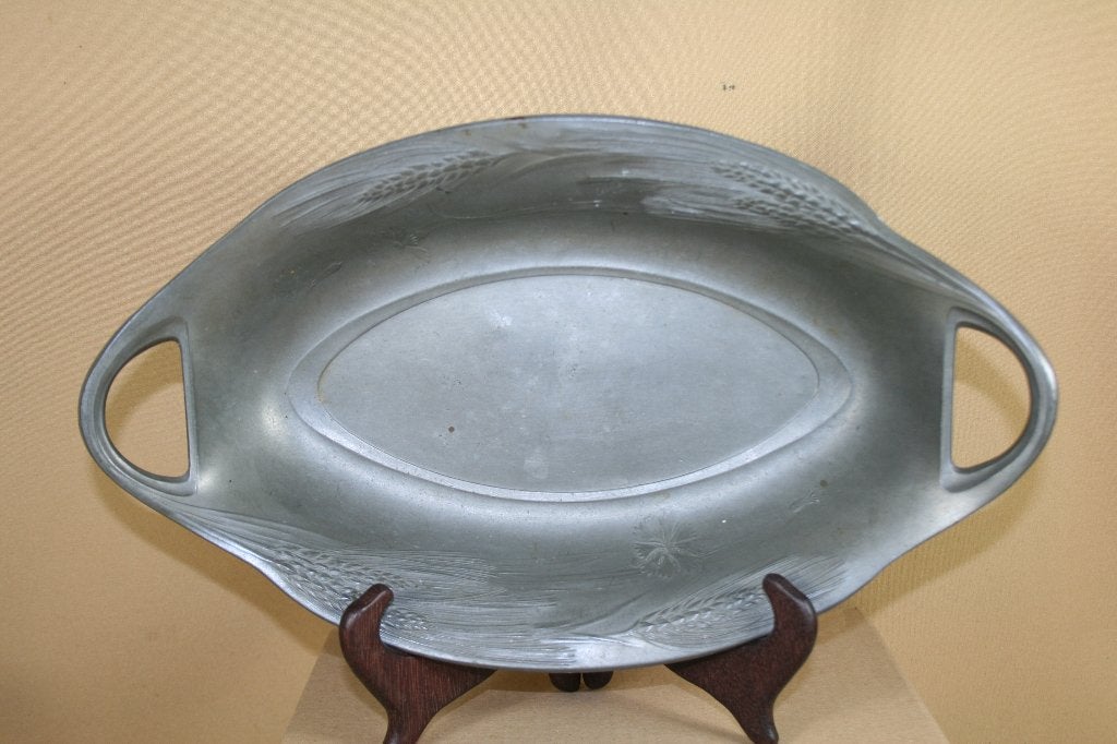 Jugendstil tinnen schaal Orivit, Antiek en Kunst, Ophalen of Verzenden