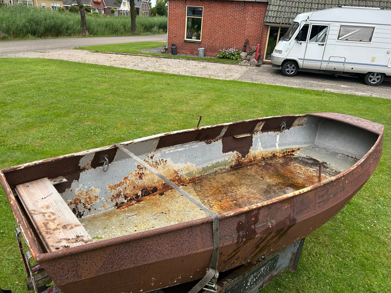 Stalen boot opknapper, Watersport en Boten, Ophalen, Gebruikt, Motorboot