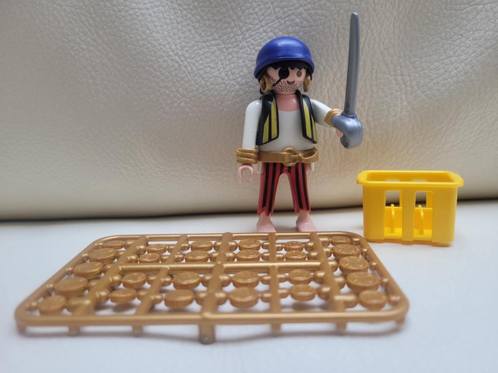 Playmobil Piraat met schat en accessoires, Ophalen of Verzenden, Zo goed als nieuw, Los playmobil