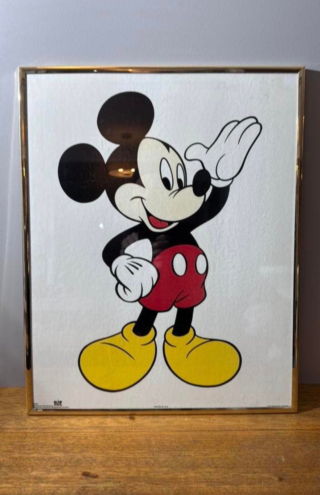 Vintage Disney art print USA Mickey Mouse.604, Ophalen, Mickey Mouse, Zo goed als nieuw, Plaatje of Poster