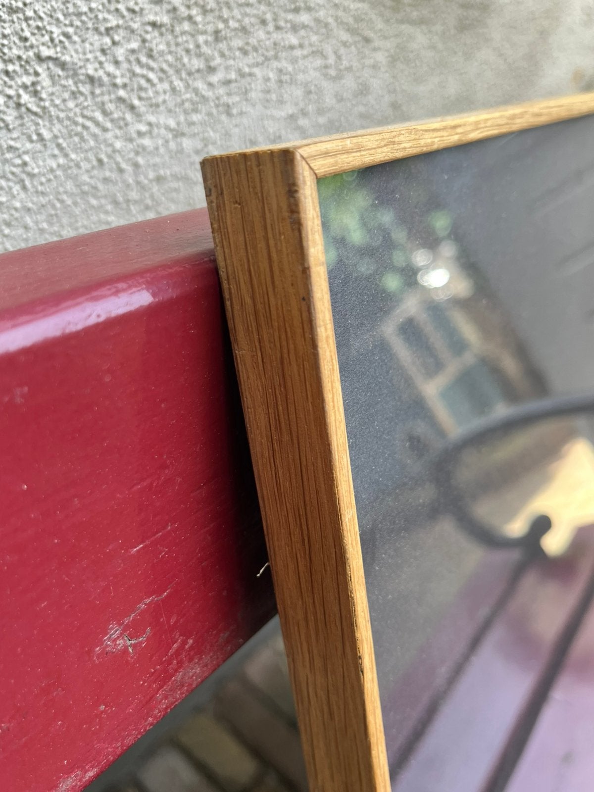 Wissellijst aluminium met notenhout, Ophalen of Verzenden, Zo goed als nieuw, Metaal of Aluminium, Minder dan 50 cm