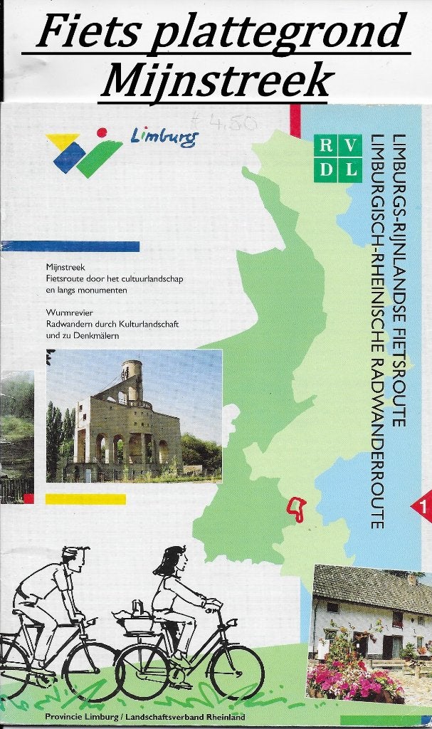 Pl19 fietskaart plattegrond van de mijnstreek ( limburg ), Boeken, 2000 tot heden, Ophalen of Verzenden, Nederland, Landkaart