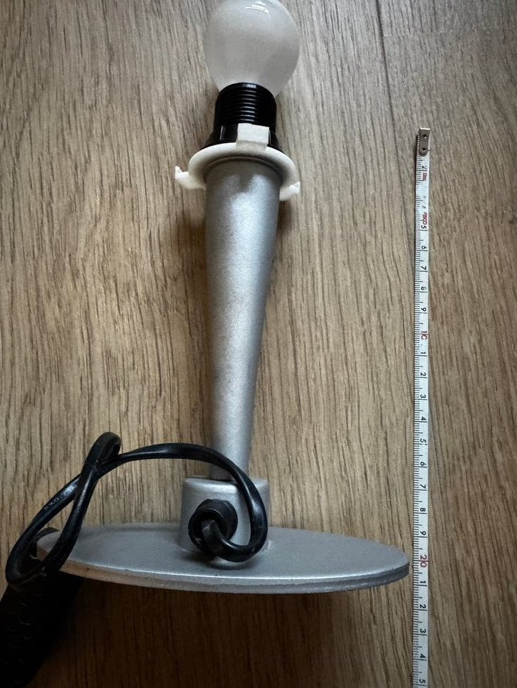 Zilverkleurige lampvoet bedlampjes slaapkamerlampjes, Metaal, Gebruikt, E14 (klein), Ophalen of Verzenden