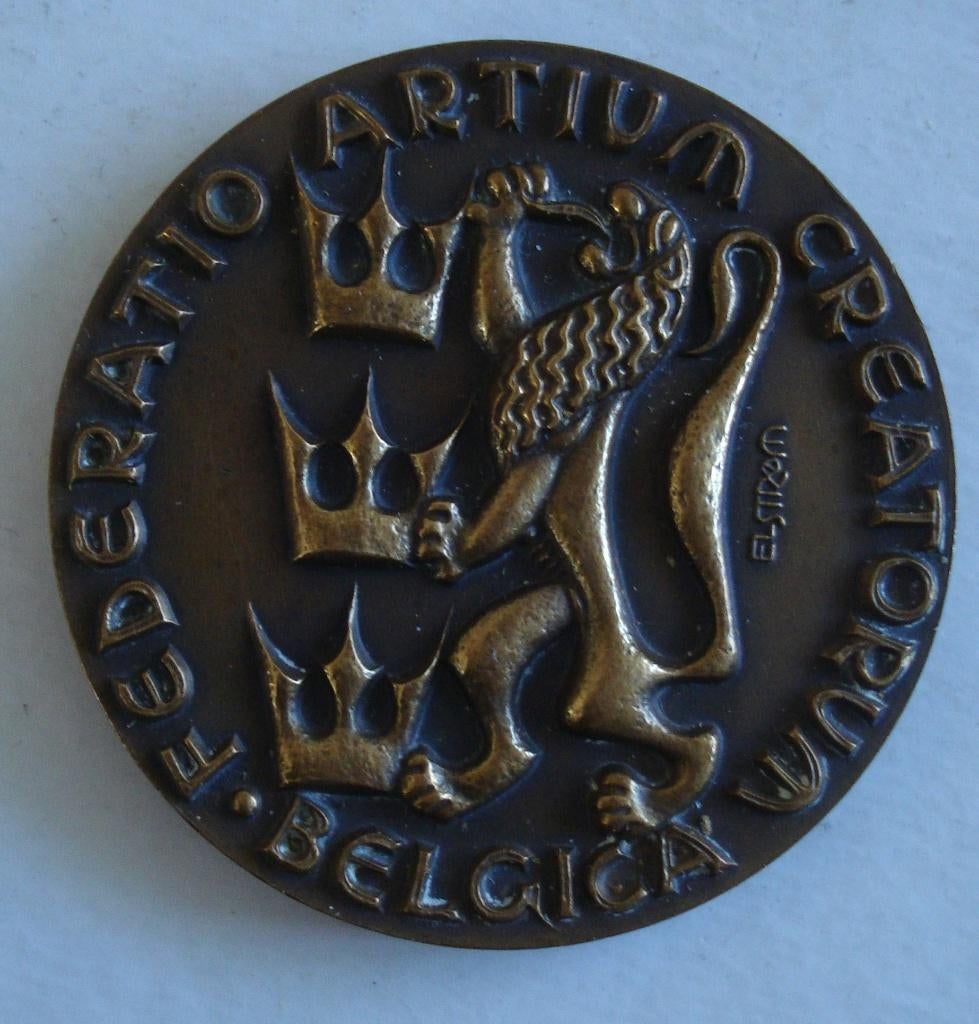 penning medaille België 1958 kunst congres, Ophalen, Overige materialen, Buitenland
