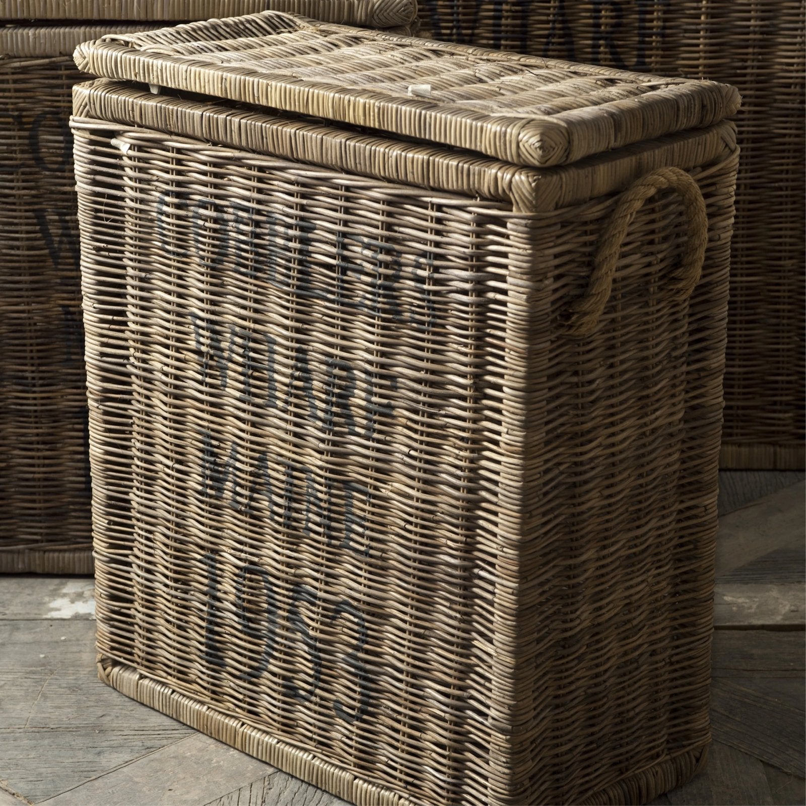 Riviera Maison Rustic Rattan Cobblers Wharf trunk S, Huis en Inrichting, Ophalen, 50 tot 100 cm, Zo goed als nieuw, 50 tot 75 cm