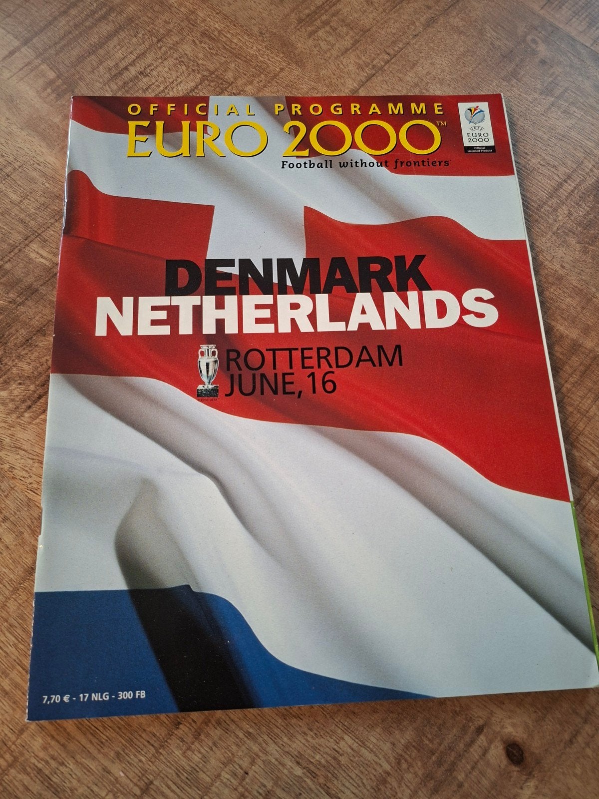 Denemarken - Nederland EK Voetbal 2000 Programma Magazine, Verzamelen, Ophalen of Verzenden, Buitenlandse clubs, Boek of Tijdschrift