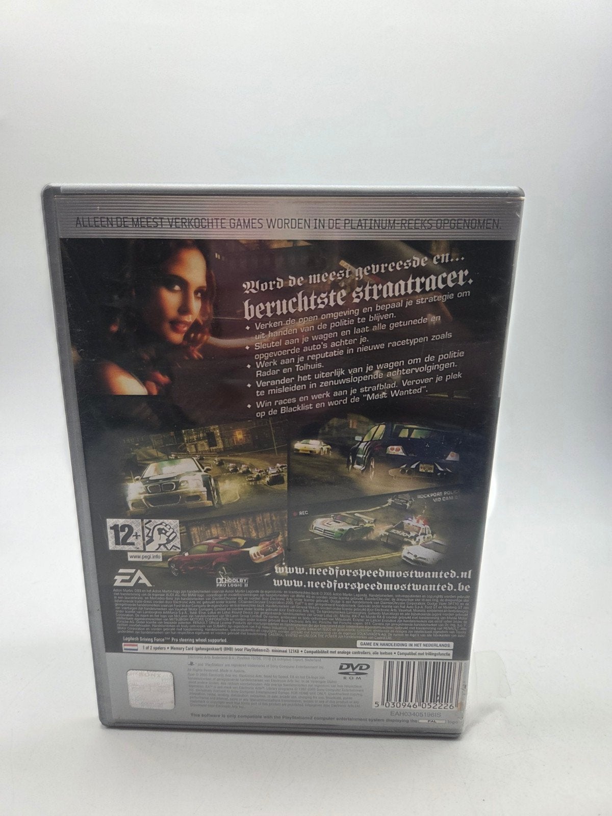 Need for Speed Most Wanted Platinum - PlayStation 2, Gebruikt, Electronic Arts, 1 speler, Eén computer