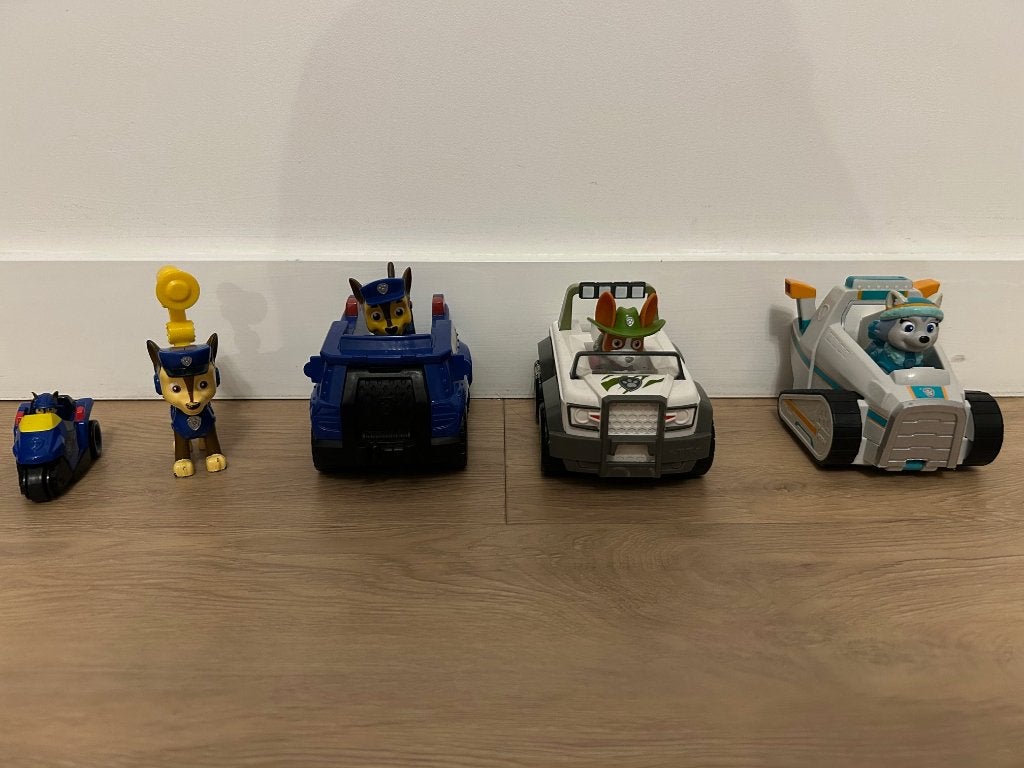 Paw patrol auto's (Chase, Everest en Tracker), Ophalen of Verzenden, Gebruikt