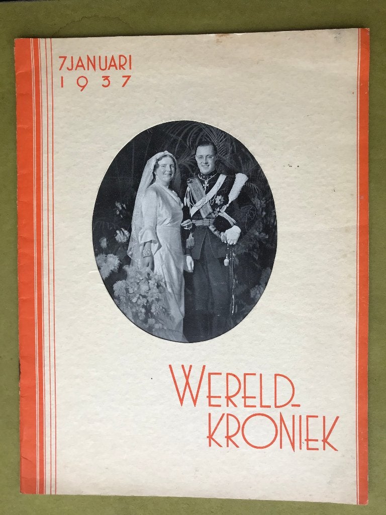 Huwelijk Juliana en Bernhard 1937, fotoreportage, Verzamelen, Koninklijk Huis en Royalty, Gebruikt, Tijdschrift of Boek, Nederland