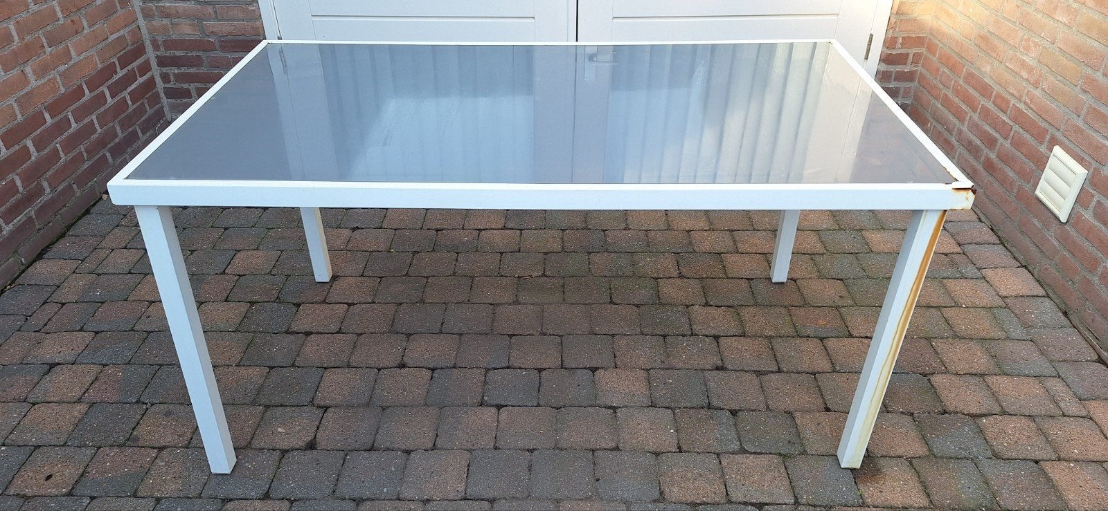 Tuintafel, Ophalen, Gebruikt, Rechthoekig, Metaal