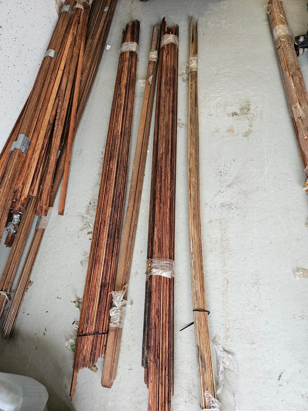 Houten merbau latten, Doe-het-zelf en Verbouw, Ophalen, Gebruikt, Minder dan 25 mm, Plank