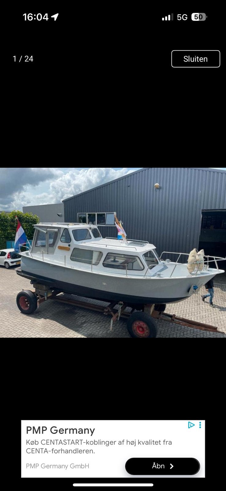 Stalen Kajuitboot Klaar voor het water!, Watersport en Boten, Overige merken, Diesel, 8 m, 2 m