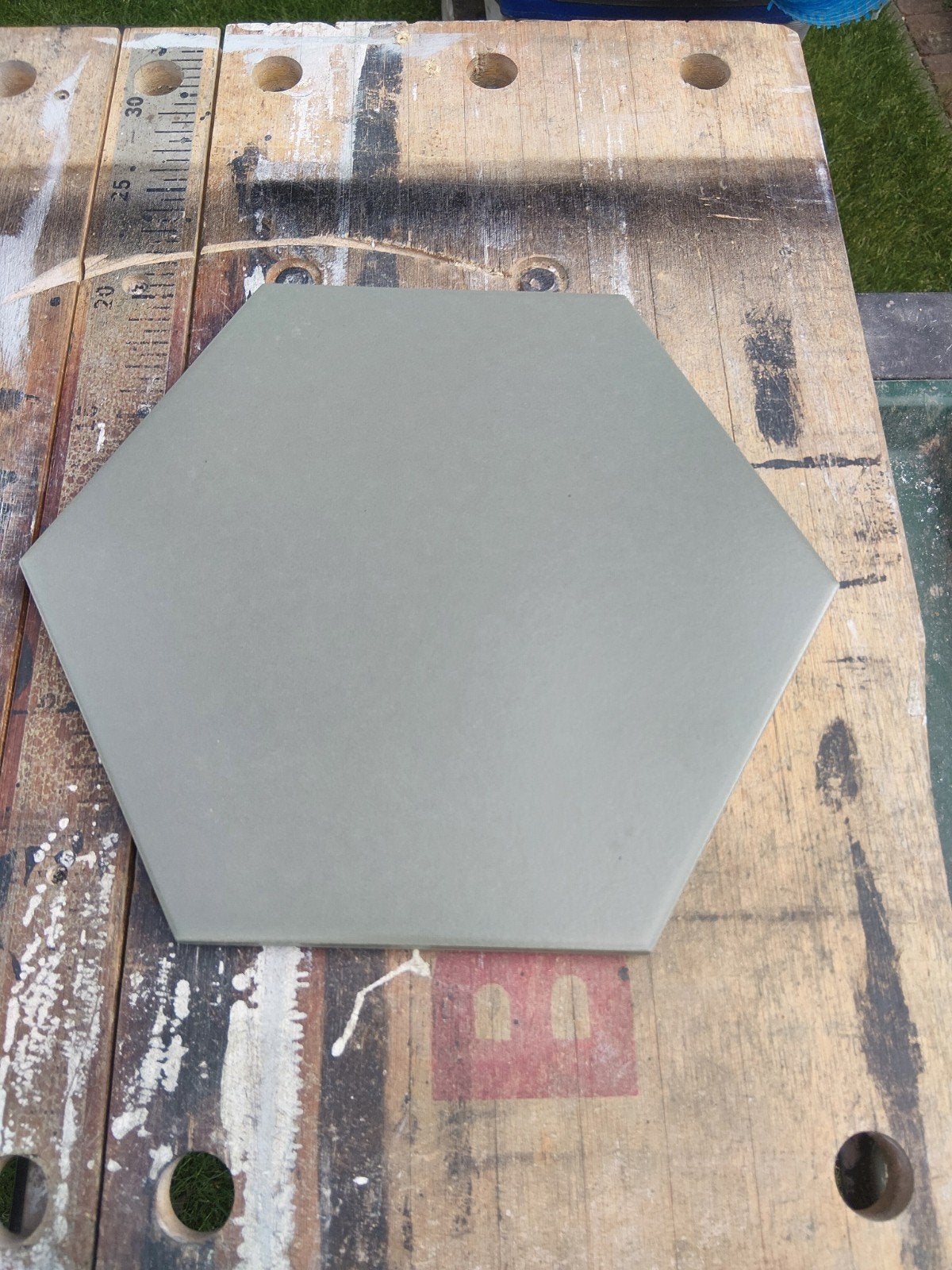 Olijfgroen Hexagonal tegels 2,10m2, Ophalen, Rechthoekig, Minder dan 50 cm, Minder dan 100 cm