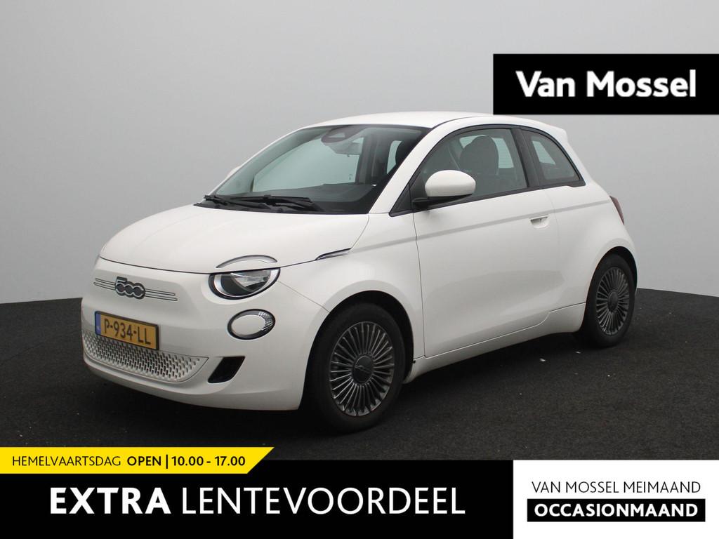 Fiat 500 Icon 42 kWh | Apple Carplay/Android Auto | Stoelver, Auto's, Fiat, 12 maanden, Stof, 4 stoelen, Wit