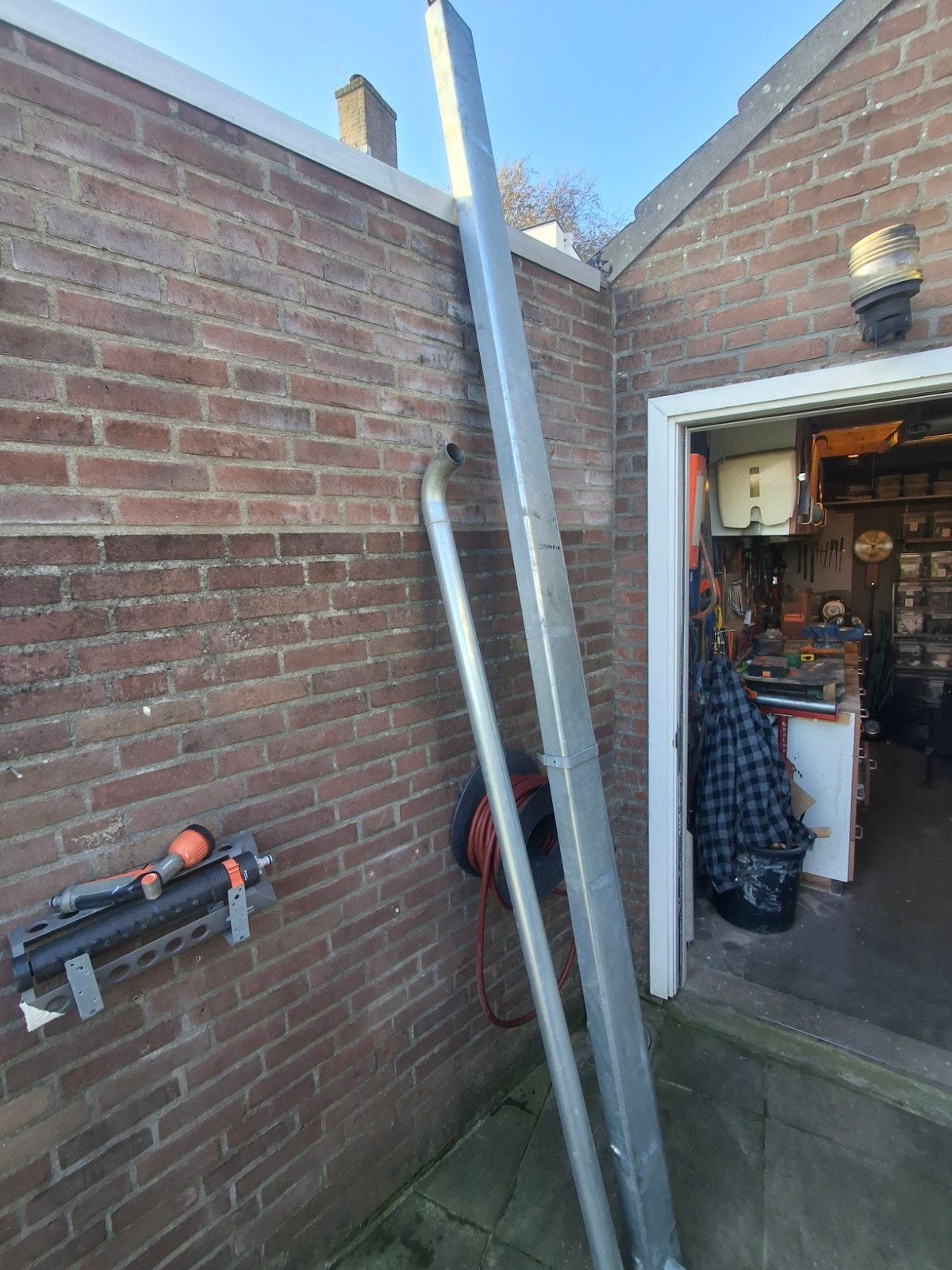 Zinken dakgoot en afvoerbuis 3 meter 10, Doe-het-zelf en Verbouw, Afvoer, Gebruikt, 2 tot 4 meter, Ophalen of Verzenden