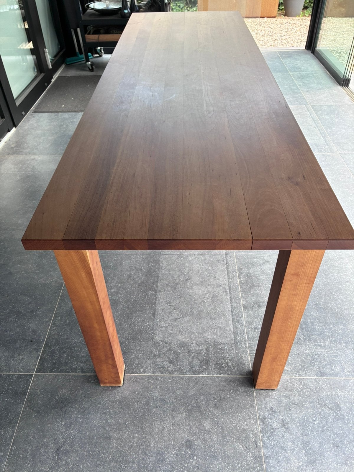 Eettafel tafel voor binnen of terras, Ophalen, Gebruikt, 200 cm of meer, 50 tot 100 cm