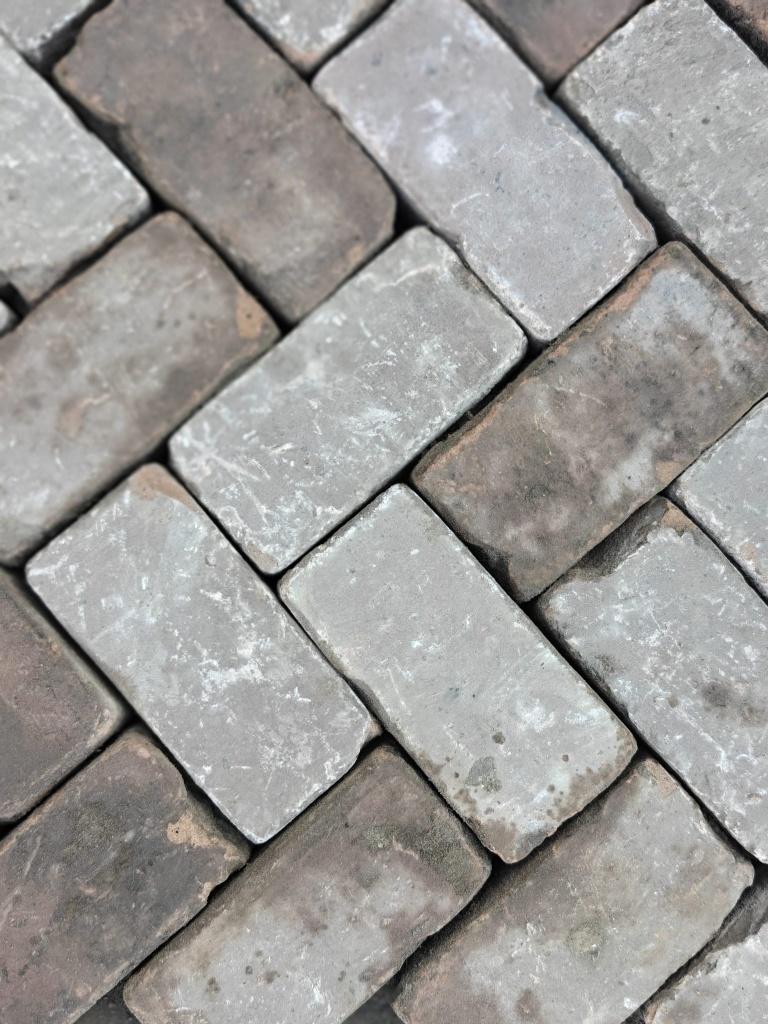 Gebakken klinkerkeien gebruikt