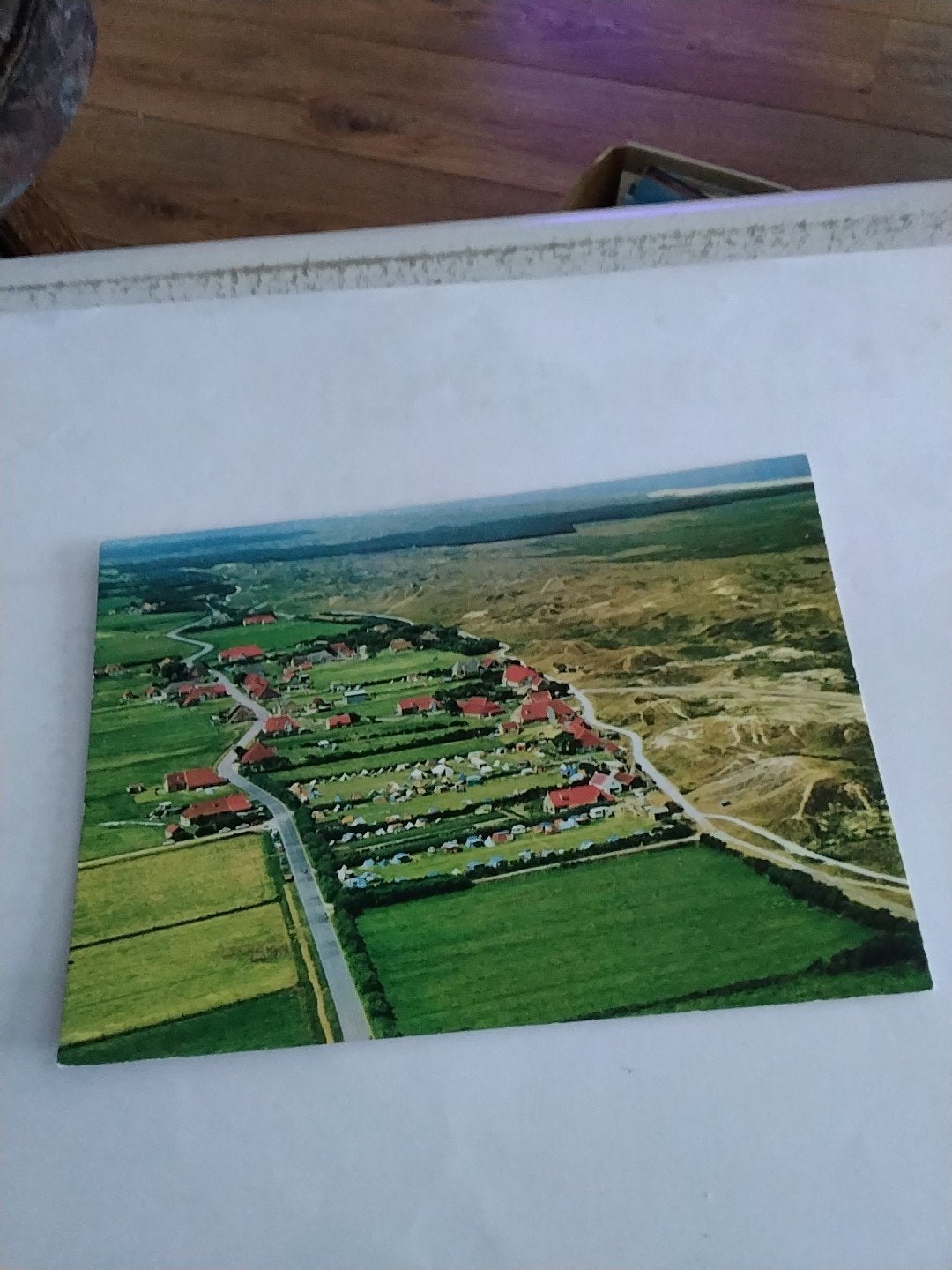 Oosterend Terschelling vanuit de lucht - Oude Ansichtkaart, Ophalen of Verzenden, 1960 tot 1980, Ongelopen, Waddeneilanden