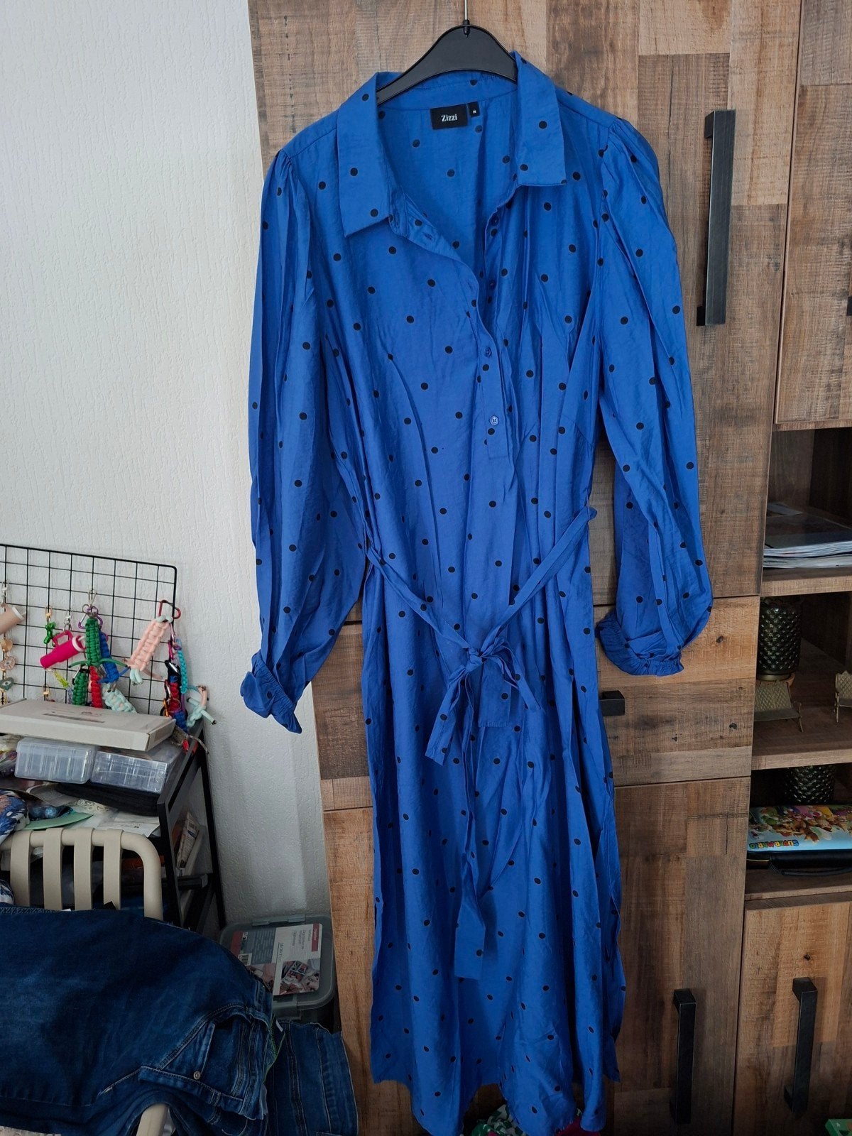 Zizzi jurk maat M (confectiemaat 46) - Zo goed als nieuw, Zizzi, Blauw, Maat 46/48 (XL) of groter, Ophalen of Verzenden