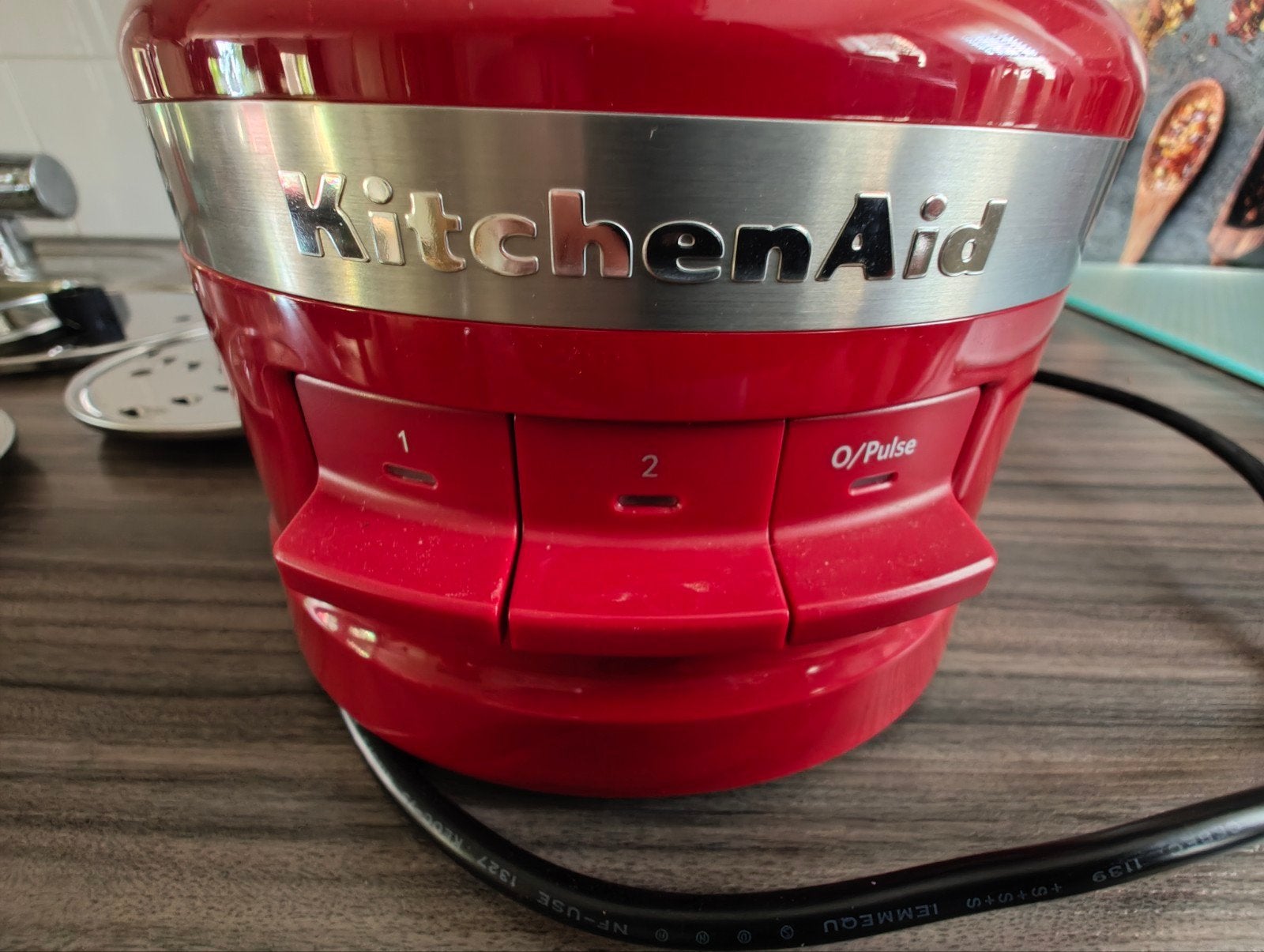 KitchenAid Foodprocessor met diverse snijschijven, 3 snelheden of meer, Ophalen of Verzenden, Zo goed als nieuw, 2 tot 3 liter