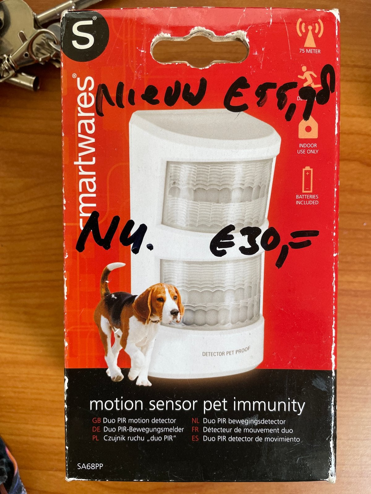 Smartwares Duo PIR bewegingsmelder met huisdierimmuniteit, Beweging, Detector, Sensor of Melder, Nieuw, Ophalen of Verzenden