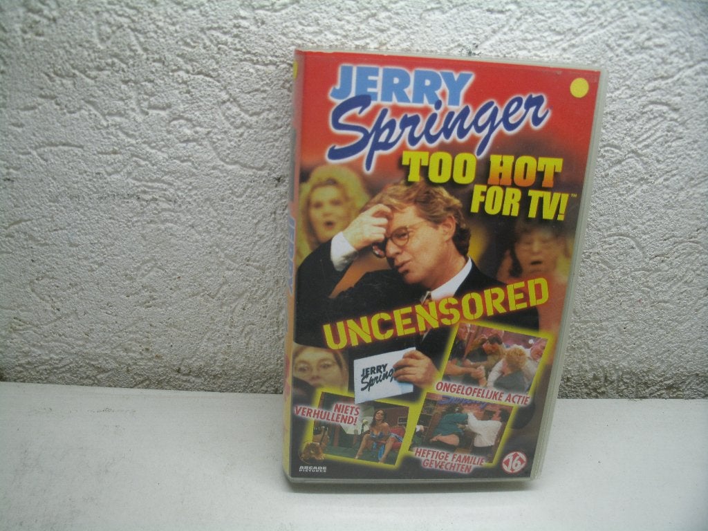 vhs 118b jerry too hot for tv, Alle leeftijden, Ophalen of Verzenden, Gebruikt, Komedie