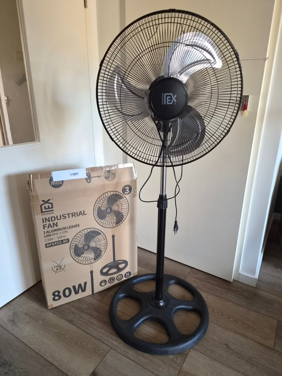1x  Industriële Ventilator AFS452-80 - Krachtig en Robuust, Witgoed en Apparatuur, Ventilatoren, Ophalen, Zo goed als nieuw, Vloerventilator