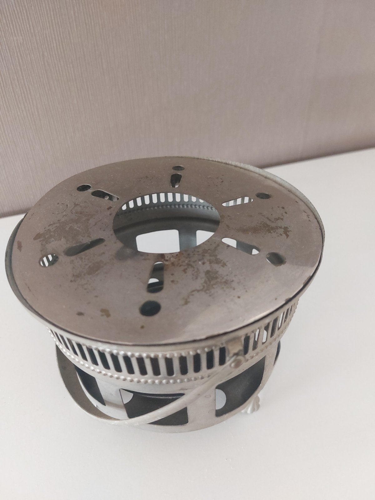 Vintage metal theelicht/rechaud, Antiek en Kunst, Ophalen