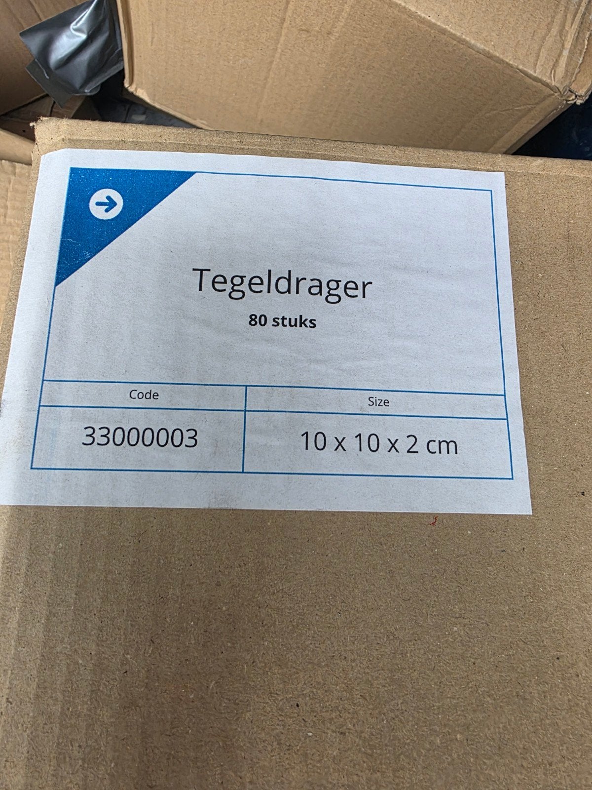 Tegeldragers 10x10x2 cm - 80 stuks, Overige materialen, Overige typen, Nieuw, Minder dan 20 cm