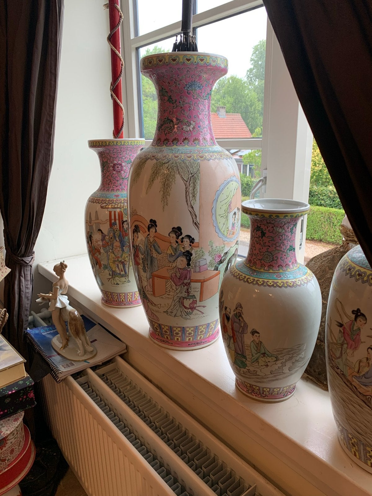 4x Chinees Porselein Famille Rose Vazen, Ophalen of Verzenden