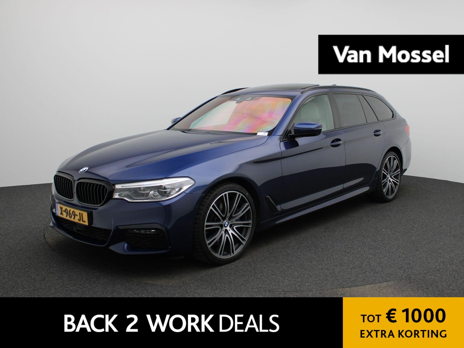 BMW 5-serie Touring 540i xDrive High Executive | Automaat |, Auto's, 12 maanden, Gebruikt, Euro 6, Blauw