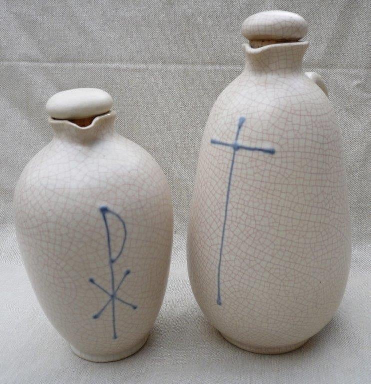 2 oude kerk kruiken, Verzamelen, Religie, Gebruikt, Overige typen, Ophalen of Verzenden